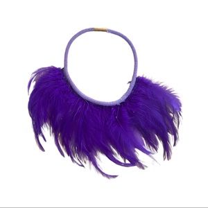 Gemma + Filo Purple Feather Girls Necklce
